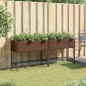 vidaXL Hochbeete mit Ablage 2 Stk. Braun 90x40x75 cm Poly Rattan vidaXL Hochbeete mit Ablage 2 Stk. Braun 90x40x75 cm Poly Rattan