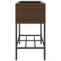 vidaXL Hochbeete mit Ablage 2 Stk. Braun 90x40x75 cm Poly Rattan vidaXL Hochbeete mit Ablage 2 Stk. Braun 90x40x75 cm Poly Rattan
