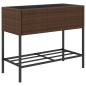 vidaXL Hochbeete mit Ablage 2 Stk. Braun 90x40x75 cm Poly Rattan vidaXL Hochbeete mit Ablage 2 Stk. Braun 90x40x75 cm Poly Rattan
