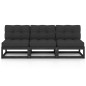 3-Sitzer-Sofa mit Kissen Kiefer Massivholz 3-Sitzer-Sofa mit Kissen Kiefer Massivholz