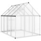 vidaXL Gewächshaus mit Fundamentrahmen Silber 224x169x195cm Aluminimum vidaXL Gewächshaus mit Fundamentrahmen Silber 224x169x195cm Aluminimum