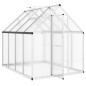 vidaXL Gewächshaus mit Fundamentrahmen Silber 224x169x195cm Aluminimum vidaXL Gewächshaus mit Fundamentrahmen Silber 224x169x195cm Aluminimum