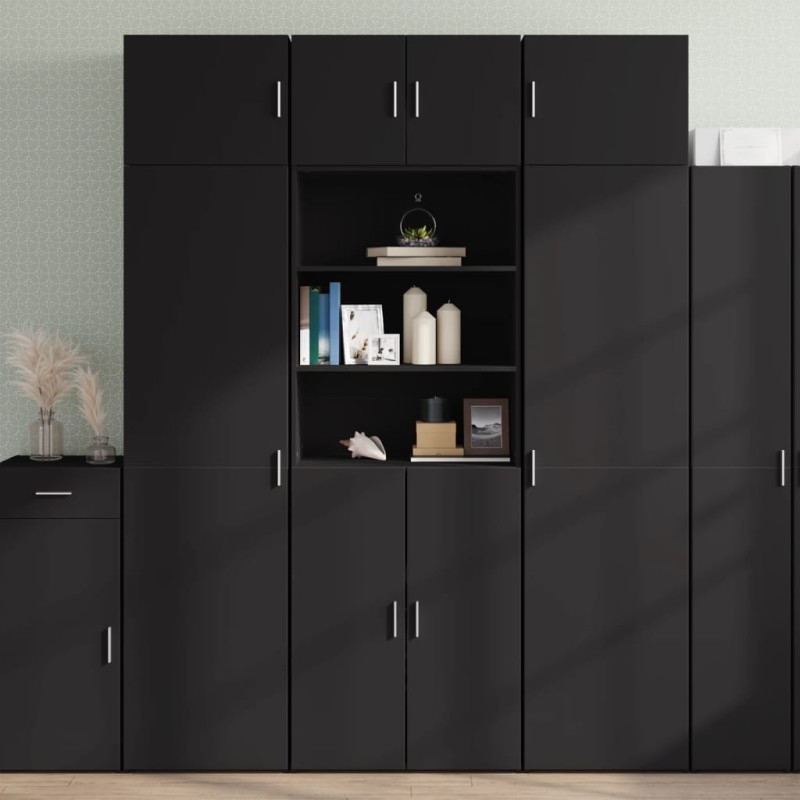 vidaXL Hochschrank Schwarz 70x42,5x225 cm Holzwerkstoff vidaXL Hochschrank Schwarz 70x42,5x225 cm Holzwerkstoff