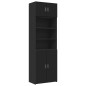 vidaXL Hochschrank Schwarz 70x42,5x225 cm Holzwerkstoff vidaXL Hochschrank Schwarz 70x42,5x225 cm Holzwerkstoff
