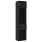 vidaXL Hochschrank Schmal Schwarz 50x42,5x225 cm Holzwerkstoff vidaXL Hochschrank Schmal Schwarz 50x42,5x225 cm Holzwerkstoff