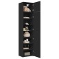 vidaXL Hochschrank Schmal Schwarz 50x42,5x225 cm Holzwerkstoff vidaXL Hochschrank Schmal Schwarz 50x42,5x225 cm Holzwerkstoff