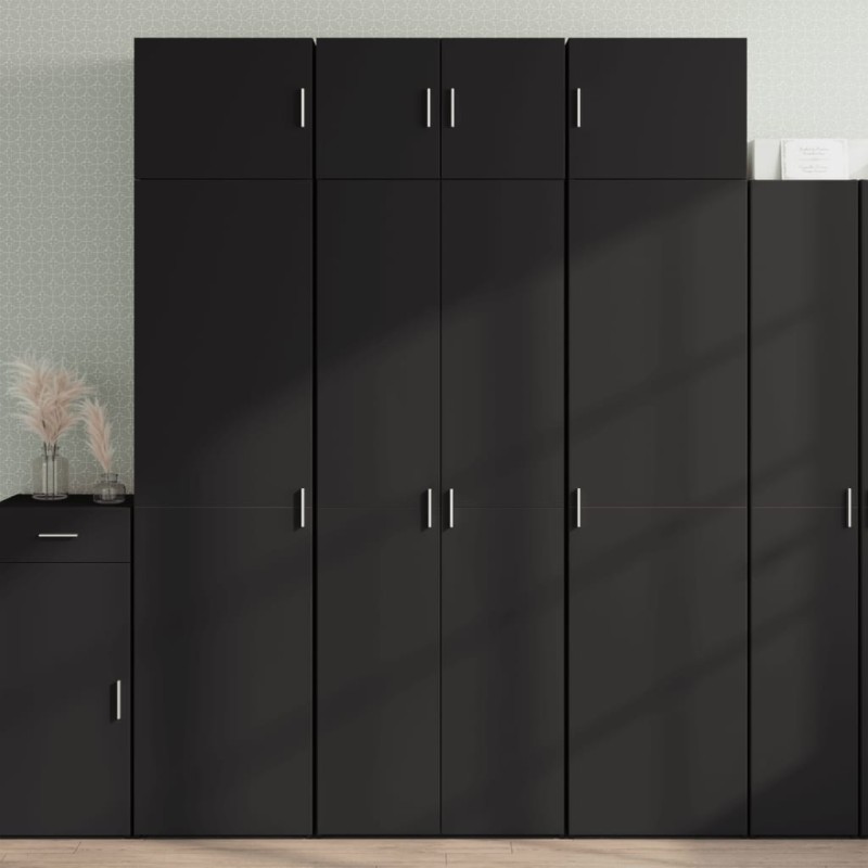 vidaXL Hochschrank Schwarz 70x42,5x225 cm Holzwerkstoff vidaXL Hochschrank Schwarz 70x42,5x225 cm Holzwerkstoff