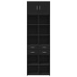 vidaXL Hochschrank Schwarz 70x42,5x225 cm Holzwerkstoff vidaXL Hochschrank Schwarz 70x42,5x225 cm Holzwerkstoff