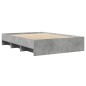 vidaXL Bettgestell Betongrau 140x200 cm Holzwerkstoff vidaXL Bettgestell Betongrau 140x200 cm Holzwerkstoff