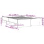 vidaXL Bettgestell Betongrau 140x200 cm Holzwerkstoff vidaXL Bettgestell Betongrau 140x200 cm Holzwerkstoff