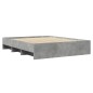vidaXL Bettgestell Betongrau 150x200 cm Holzwerkstoff vidaXL Bettgestell Betongrau 150x200 cm Holzwerkstoff