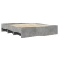 vidaXL Bettgestell Betongrau 160x200 cm Holzwerkstoff vidaXL Bettgestell Betongrau 160x200 cm Holzwerkstoff