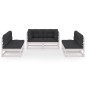 6-tlg. Garten-Lounge-Set mit Kissen Kiefer Massivholz 6-tlg. Garten-Lounge-Set mit Kissen Kiefer Massivholz