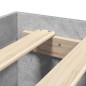 vidaXL Bettgestell Betongrau 160x200 cm Holzwerkstoff vidaXL Bettgestell Betongrau 160x200 cm Holzwerkstoff
