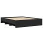 vidaXL Bettgestell Schwarz 160x200 cm Holzwerkstoff vidaXL Bettgestell Schwarz 160x200 cm Holzwerkstoff