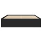 vidaXL Bettgestell Schwarz 160x200 cm Holzwerkstoff vidaXL Bettgestell Schwarz 160x200 cm Holzwerkstoff
