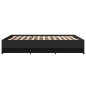 vidaXL Bettgestell Schwarz 160x200 cm Holzwerkstoff vidaXL Bettgestell Schwarz 160x200 cm Holzwerkstoff