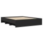 vidaXL Bettgestell Schwarz 160x200 cm Holzwerkstoff vidaXL Bettgestell Schwarz 160x200 cm Holzwerkstoff