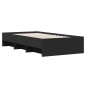 vidaXL Bettgestell Schwarz 100x200 cm Holzwerkstoff vidaXL Bettgestell Schwarz 100x200 cm Holzwerkstoff