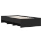 vidaXL Bettgestell Schwarz 100x200 cm Holzwerkstoff vidaXL Bettgestell Schwarz 100x200 cm Holzwerkstoff