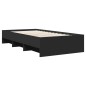 vidaXL Bettgestell Schwarz 100x200 cm Holzwerkstoff vidaXL Bettgestell Schwarz 100x200 cm Holzwerkstoff