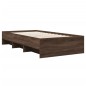 vidaXL Bettgestell ohne Matratze Braun Eiche 90x200 cm Holzwerkstoff vidaXL Bettgestell ohne Matratze Braun Eiche 90x200 cm Holzwerkstoff