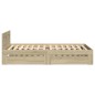 vidaXL Bettgestell mit Kopfteil Sonoma-Eiche 100x200 cm Holzwerkstoff vidaXL Bettgestell mit Kopfteil Sonoma-Eiche 100x200 cm Holzwerkstoff