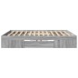 vidaXL Bettgestell Grau Sonoma 200x200 cm Holzwerkstoff vidaXL Bettgestell Grau Sonoma 200x200 cm Holzwerkstoff