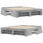 vidaXL Bettgestell Betongrau 160x200 cm Holzwerkstoff vidaXL Bettgestell Betongrau 160x200 cm Holzwerkstoff