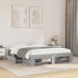 vidaXL Bettgestell Grau Sonoma 160x200 cm Holzwerkstoff vidaXL Bettgestell Grau Sonoma 160x200 cm Holzwerkstoff