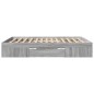 vidaXL Bettgestell Grau Sonoma 160x200 cm Holzwerkstoff vidaXL Bettgestell Grau Sonoma 160x200 cm Holzwerkstoff