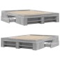 vidaXL Bettgestell Grau Sonoma 140x200 cm Holzwerkstoff vidaXL Bettgestell Grau Sonoma 140x200 cm Holzwerkstoff
