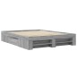 vidaXL Bettgestell Grau Sonoma 150x200 cm Holzwerkstoff