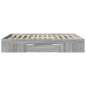 vidaXL Bettgestell Grau Sonoma 150x200 cm Holzwerkstoff