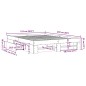 vidaXL Bettgestell Grau Sonoma 150x200 cm Holzwerkstoff
