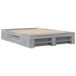 vidaXL Bettgestell Grau Sonoma 120x200 cm Holzwerkstoff vidaXL Bettgestell Grau Sonoma 120x200 cm Holzwerkstoff