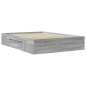 vidaXL Bettgestell Grau Sonoma 120x200 cm Holzwerkstoff vidaXL Bettgestell Grau Sonoma 120x200 cm Holzwerkstoff