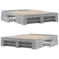 vidaXL Bettgestell Grau Sonoma 120x200 cm Holzwerkstoff vidaXL Bettgestell Grau Sonoma 120x200 cm Holzwerkstoff