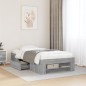 vidaXL Bettgestell Grau Sonoma 90x190 cm Holzwerkstoff vidaXL Bettgestell Grau Sonoma 90x190 cm Holzwerkstoff