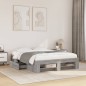 vidaXL Bettgestell Grau Sonoma 140x190 cm Holzwerkstoff vidaXL Bettgestell Grau Sonoma 140x190 cm Holzwerkstoff