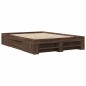 vidaXL Bettgestell ohne Matratze Braun Eiche 120x190 cm Holzwerkstoff vidaXL Bettgestell ohne Matratze Braun Eiche 120x190 cm Holzwerkstoff