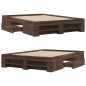 vidaXL Bettgestell ohne Matratze Braun Eiche 120x190 cm Holzwerkstoff vidaXL Bettgestell ohne Matratze Braun Eiche 120x190 cm Holzwerkstoff