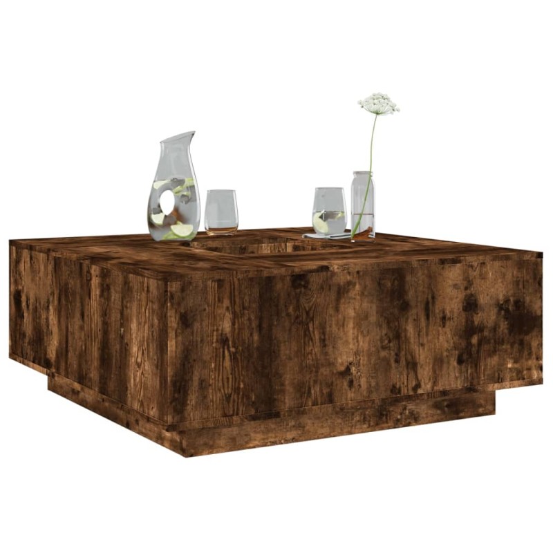 vidaXL Couchtisch Räuchereiche 100x100x40 cm Holzwerkstoff vidaXL Couchtisch Räuchereiche 100x100x40 cm Holzwerkstoff
