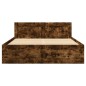 vidaXL Bettgestell mit Kopfteil Räuchereiche 120x200 cm Holzwerkstoff vidaXL Bettgestell mit Kopfteil Räuchereiche 120x200 cm Holzwerkstoff