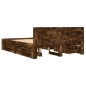 vidaXL Bettgestell mit Kopfteil Räuchereiche 120x200 cm Holzwerkstoff vidaXL Bettgestell mit Kopfteil Räuchereiche 120x200 cm Holzwerkstoff