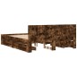 vidaXL Bettgestell mit Kopfteil Räuchereiche 160x200 cm Holzwerkstoff vidaXL Bettgestell mit Kopfteil Räuchereiche 160x200 cm Holzwerkstoff