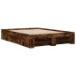 vidaXL Bettgestell Räuchereiche 135x190 cm Holzwerkstoff vidaXL Bettgestell Räuchereiche 135x190 cm Holzwerkstoff