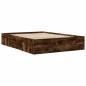 vidaXL Bettgestell Räuchereiche 135x190 cm Holzwerkstoff vidaXL Bettgestell Räuchereiche 135x190 cm Holzwerkstoff