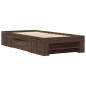 vidaXL Bettgestell ohne Matratze Braun Eiche 75x190 cm Holzwerkstoff vidaXL Bettgestell ohne Matratze Braun Eiche 75x190 cm Holzwerkstoff