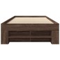 vidaXL Bettgestell ohne Matratze Braun Eiche 75x190 cm Holzwerkstoff vidaXL Bettgestell ohne Matratze Braun Eiche 75x190 cm Holzwerkstoff